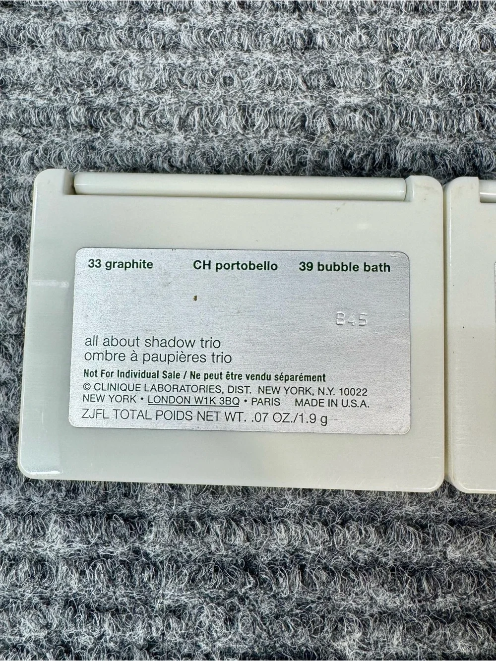 Clinique All About Eye Shadow Trio lot of 3 olive in- wave-starlight-graphite